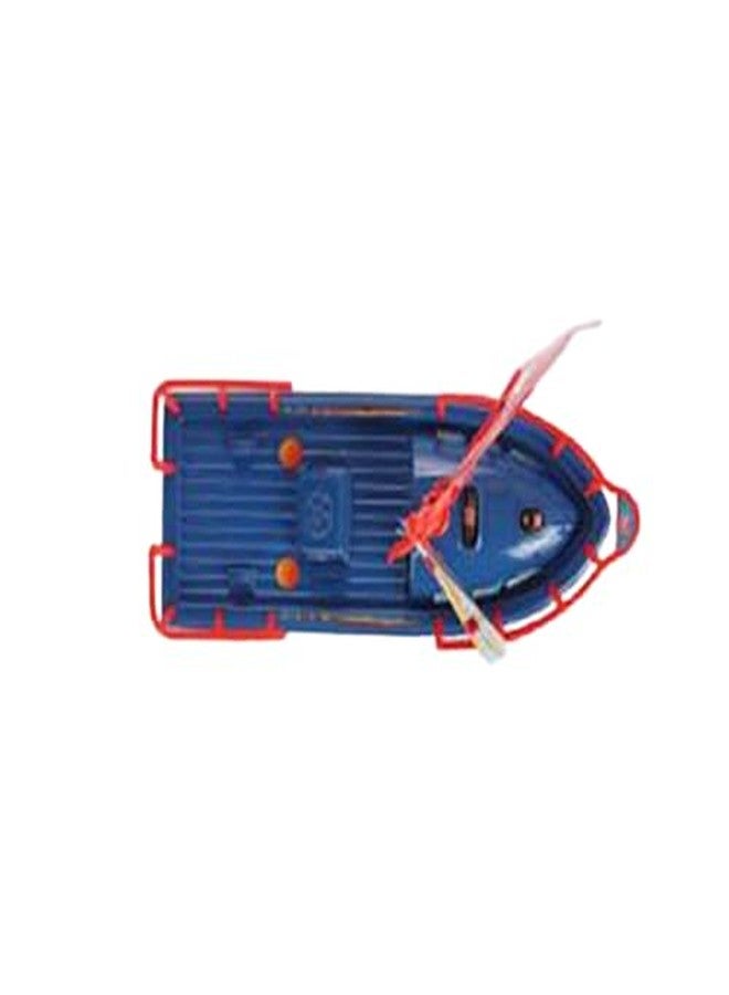 Toy Vibes Plastic Sail Boat Ship Toys for Kids in Water, Pull Back Ship Toy Colourful Plastic Boat Toy for Kids (Blue) (Pack of 5) - Image 1